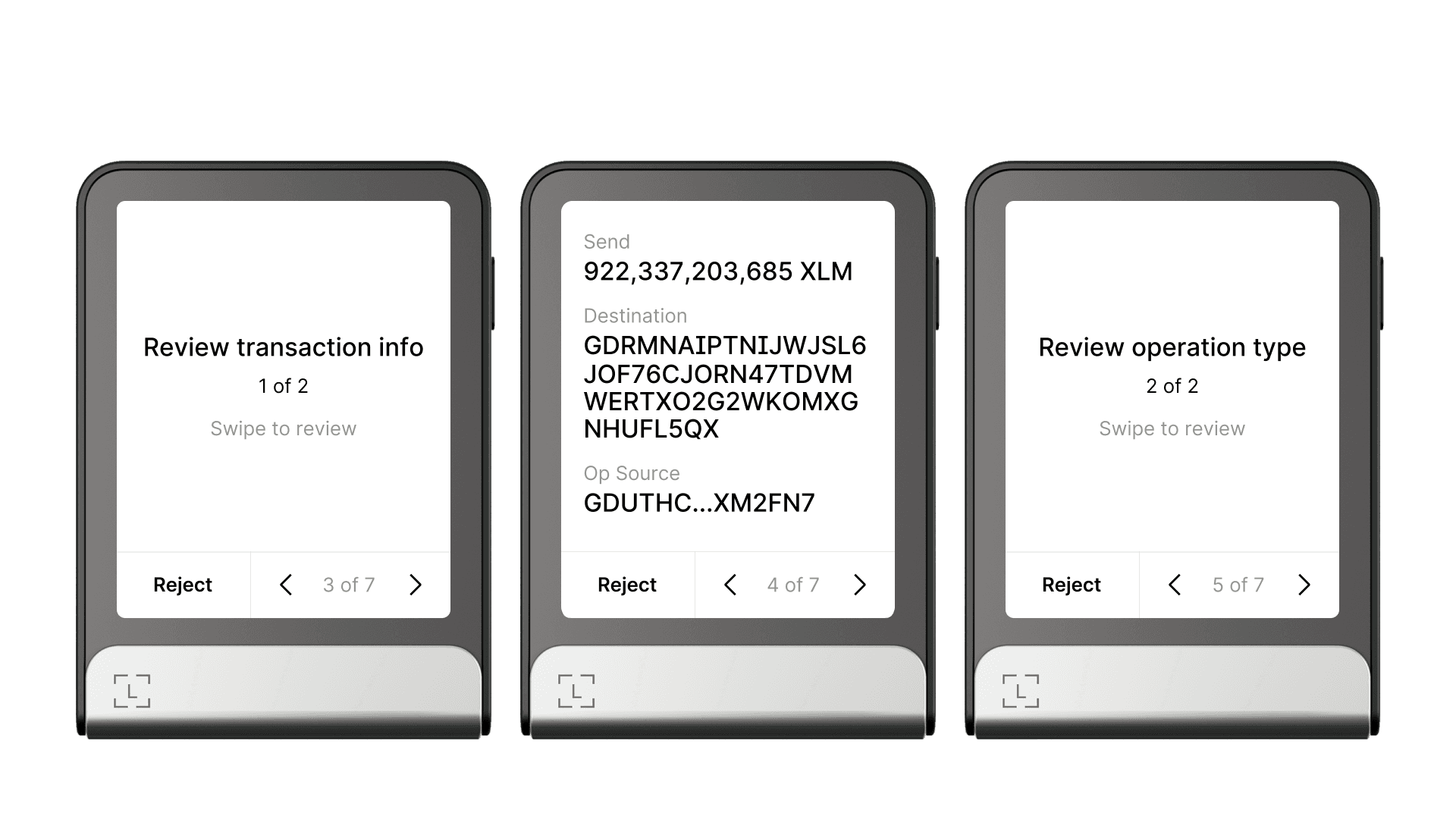 Page grouping with divider pages in the Stellar app, showing a section title page before and after grouped fields
