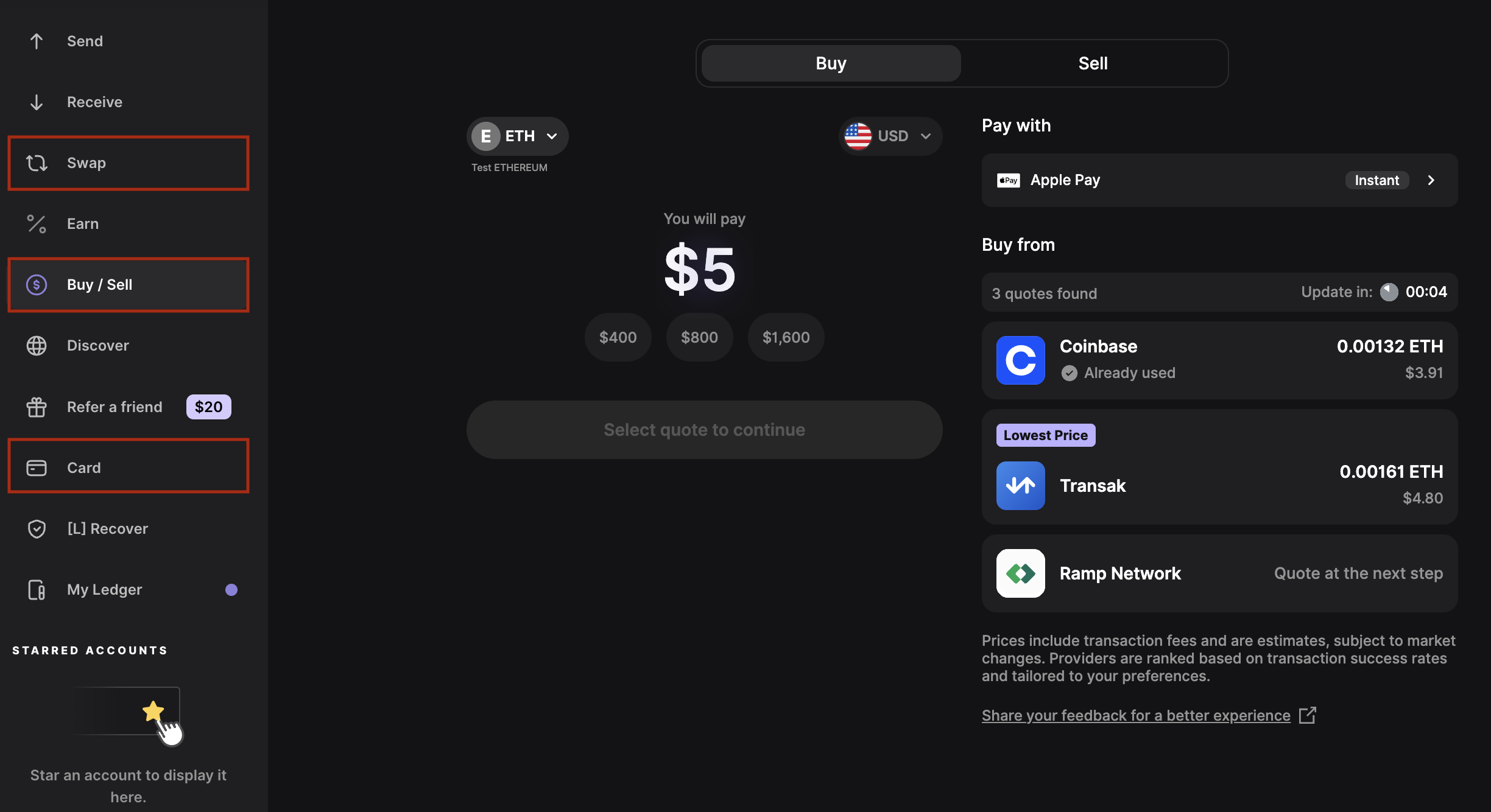 Ledger Wallet screenshot